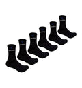DAUGLE Men's Crew Socks Black with Logo Cotton Blend EU 43-46 3 Pack, Casual socks, Athletic Style, elastic, for Everyday Wear.