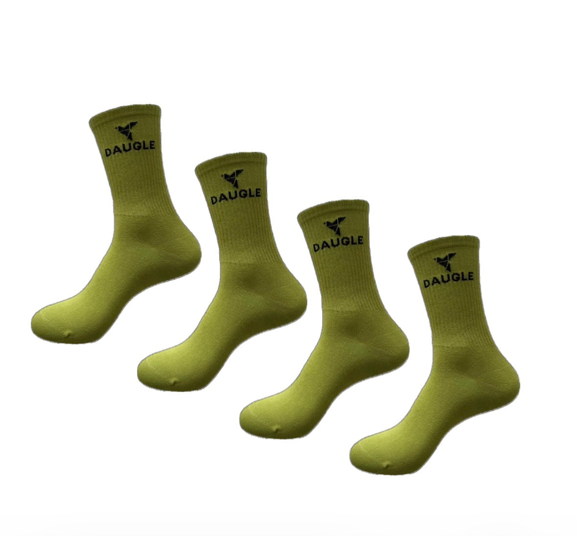 DAUGLE Unisex-Socken, Olivgrün, Komfort trifft Stil, EU 38-44 (2 Paar pro Packung)