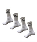 Daugle sports socks, white, crew neck, athletic training, logo print, rib knit, cotton blend (2 Paar pro Packung)